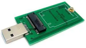 JAENFONG M.2(NGFF) B-M Key SATA3 SSD to USB 3.0 Adapter Card Chipset JMS567