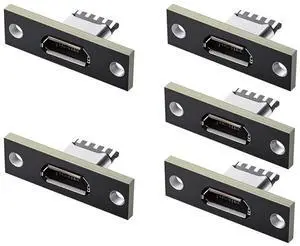 JAENFONG Micro-USB 5Pin Female Type-B DIY OEM Socket Connector Panel Mount Type with PC Board USB 2.0 Pinout 5pcs/Set JAENFONG Micro-USB 5Pin Female Type-B DIY OEM Socket Connector Panel Mount Type with PC Board USB 2.0 Pinout 5pcs/Set