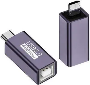 JAENFONG Micro USB Male to USB B Female Printer Connector Micro USB Plug to MIDI Jack Electronic Instrument Adapter 480Mbps 7W Charging, Al Housing, for Electronic Piano/Drum Printer Scanner, 2Pcs JAENFONG Micro USB Male to USB B Female Printer Connector Micro USB Plug to MIDI Jack Electronic Instrument Adapter 480Mbps 7W Charging, Al Housing, for Electronic Piano/Drum Printer Scanner, 2Pcs