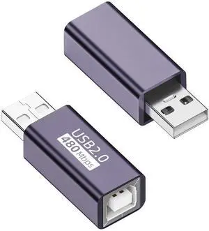 JAENFONG USB2.0 Male to USB B Female Print Adapter USB Plug to MIDI Socket Electronic Instrument Connector Converter 480Mbps 7W Charging, Al case, for Printer Scanner Electronic Piano/Drum, 2Pcs JAENFONG USB2.0 Male to USB B Female Print Adapter USB Plug to MIDI Socket Electronic Instrument Connector Converter 480Mbps 7W Charging, Al case, for Printer Scanner Electronic Piano/Drum, 2Pcs