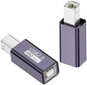 JAENFONG USB B Male to Female Printer Connector MIDI Plug to Jack Electronic Musical Instrument Adapter 480Mbps 7W Charging,Al case, for Extend USB B/MIDI Port Printer Scanner Electronic/Drum, 2pcs JAENFONG USB B Male to Female Printer Connector MIDI Plug to Jack Electronic Musical Instrument Adapter 480Mbps 7W Charging,Al case, for Extend USB B/MIDI Port Printer Scanner Electronic/Drum, 2pcs
