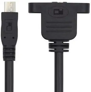 JAENFONG USB 2.0 Micro 5Pin Male Screw Mount Type Extension Cord to 3.0 Micro Type-B Female 480Mbps USB Extender Cable 50CM JAENFONG USB 2.0 Micro 5Pin Male Screw Mount Type Extension Cord to 3.0 Micro Type-B Female 480Mbps USB Extender Cable 50CM