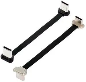 JAENFONG Angled USB-C Type C to USB-C Short Ultra Slim Flat USB2.0 Data Cable Power 2pcs/lot 65W Fast Charge for Laptop Tablet Phone 75mm JAENFONG Angled USB-C Type C to USB-C Short Ultra Slim Flat USB2.0 Data Cable Power 2pcs/lot 65W Fast Charge for Laptop Tablet Phone 75mm