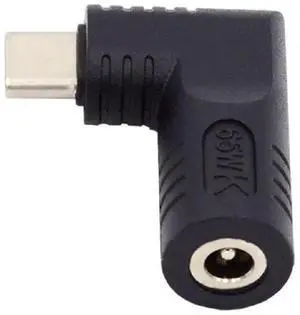 JAENFONG DC Jack 4.0x1.7mm Input to USB-C Adapter Type-C Connector Angled 90 Degree Power Plug Charge Adapter for Laptop Phone 65W JAENFONG DC Jack 4.0x1.7mm Input to USB-C Adapter Type-C Connector Angled 90 Degree Power Plug Charge Adapter for Laptop Phone 65W