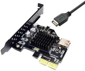 JAENFONG USB 3.1 Front Panel Socket USB 2.0 to PCI-E Express Adapter Card for Motherboard Black JAENFONG USB 3.1 Front Panel Socket USB 2.0 to PCI-E Express Adapter Card for Motherboard Black