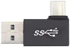 JAENFONG Right Angled 90 Degree USB3.0 Type A Male to USB 3.1 Type C Male Data 10Gbps Charge Adapter for Phone Laptop JAENFONG Right Angled 90 Degree USB3.0 Type A Male to USB 3.1 Type C Male Data 10Gbps Charge Adapter for Phone Laptop