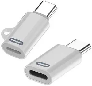 JAENFONG 2pcs/Set Type C USB-C Male to 8P Female 480Mbps Data 27W Power Adapter Compatible with iPhone 15 & Android & Tablet JAENFONG 2pcs/Set Type C USB-C Male to 8P Female 480Mbps Data 27W Power Adapter Compatible with iPhone 15 & Android & Tablet