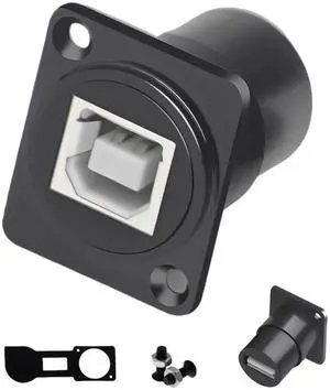 JAENFONG USB B to A Panel Mount Adapter - D-Type USB Type B to A Conversion Connector for Printers & Scanners, Compatible with HP, Canon, Epson, Lexmark, Xerox & More JAENFONG USB B to A Panel Mount Adapter - D-Type USB Type B to A Conversion Connector for Printers & Scanners, Compatible with HP, Canon, Epson, Lexmark, Xerox & More