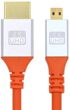 JAENFONG Micro HDMI 4K to HDMI Hyper Super Flexible Cord HDTV Cable Ultra Soft High Flex High Speed Type-A Male to Male for Computer 1m JAENFONG Micro HDMI 4K to HDMI Hyper Super Flexible Cord HDTV Cable Ultra Soft High Flex High Speed Type-A Male to Male for Computer 1m