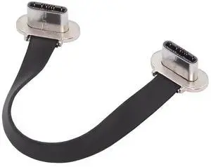 JAENFONG Short USB2.0 Data Cable 2.76in Ultra Slim Flat USB-C Type C to USB-C Power Dual Angled Connector 65W Fast Charge for Laptop Tablet Phone 7cm Silver Plug JAENFONG Short USB2.0 Data Cable 2.76in Ultra Slim Flat USB-C Type C to USB-C Power Dual Angled Connector 65W Fast Charge for Laptop Tablet Phone 7cm Silver Plug