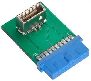 JAENFONG USB 3.1 Front Panel Socket Key-B Type-E to USB 3.0 20Pin Header Male Extension Adapter for Motherboard