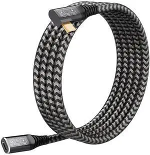 JAENFONG USB Type c Video Extension Cable, (6.6ft/2M/20Gbps/100W), 90 Degree USB C 3.2 Extender Fast Transfer Type C Extender Charging Compatible with iPad Pro/Magsafe Charger/Laptop Tablet JAENFONG USB Type c Video Extension Cable, (6.6ft/2M/20Gbps/100W), 90 Degree USB C 3.2 Extender Fast Transfer Type C Extender Charging Compatible with iPad Pro/Magsafe Charger/Laptop Tablet