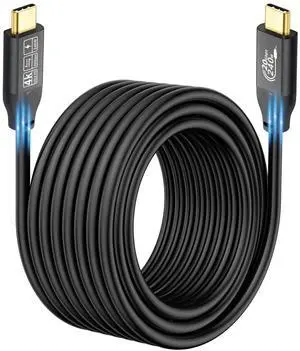 JAENFONG 20Gbps USB C 3.2 Gen 2 Cable, Type C 4K@60Hz UHD Video 5A/240W PD3.1 Fast Charge w/E-Marker Compatible with Thunderbolt 3/4 for Phone 15Pro MacBook Pixel Monitor 0.5M