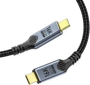 USB c to USB c 3.3FT/1M Compatible with Thunderbolt 5 Cable high Speed 80Gbps Data Transfer,16K/8K/4K Video,Braided Type c to Type c Charger Cord,240W PD Fast Charging for Thunderbolt 4/3