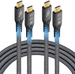 JAENFONG USB C 3.2 Gen2x2 20Gbps, 2 x Type C 4K@60Hz UHD Video 5A/240W PD3.1 Fast Charge Cord with E-Marker Compatible with Thunderbolt 3/4 for iPhone 15Pro MacBook (2, 2 x USB C 20G 240W 0.5M) JAENFONG USB C 3.2 Gen2x2 20Gbps, 2 x Type C 4K@60Hz UHD Video 5A/240W PD3.1 Fast Charge Cord with E-Marker Compatible with Thunderbolt 3/4 for iPhone 15Pro MacBook (2, 2 x USB C 20G 240W 0.5M)