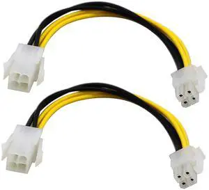 JAENFONG (2-Pack) 4-Pin Molex M/F SATA Cable ATX 12V Power Supply 4-Pin CPU Male to Female CPU Motherboard Power SATA Extension Cable(20CM/8 Inch) JAENFONG (2-Pack) 4-Pin Molex M/F SATA Cable ATX 12V Power Supply 4-Pin CPU Male to Female CPU Motherboard Power SATA Extension Cable(20CM/8 Inch)