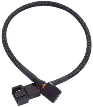 JAENFONG 4-Pin PWM Fan Splitter Cable, Nylon Braided Adapter Computer PC Fan Power Extension Cable Converter for Computer Case 4-Pin/3-Pin Cooling Fan Cable 10.6" 27cm (1 to 1) JAENFONG 4-Pin PWM Fan Splitter Cable, Nylon Braided Adapter Computer PC Fan Power Extension Cable Converter for Computer Case 4-Pin/3-Pin Cooling Fan Cable 10.6" 27cm (1 to 1)