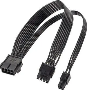 JAENFONG EPS12V CPU 8 Pin Female to CPU ATX 8Pin(4+4) and ATX 4 Pin Male Power Supply Cable EPS 12V for Motherboard 10.8 inch