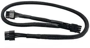 JAENFONG  18 AWG ATX 8 Pin Male to Dual PCIe 8(6+2) Pin Male Power Adapter Sleeved Cable for C.orsair Modular Power Supply 24+9 Inches
