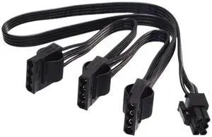 JAENFONG  for E VGA Modular PSU Hard Drive HDD Power Adapter Cable 6 Pin to 3X 4 Pin Power Cable only for E VGA G1/G1+/G2/G3/G5/GS/GA/GM, B2/B2/BQ, P2/1000PS/T2, Supernova nex650g/ 450GM/550GM