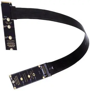 JAENFONG M.2 NVME Extender,NGFF M-Key PCIe SSD Extention Card with Angled Soft-PCB Cable 30CMS JAENFONG M.2 NVME Extender,NGFF M-Key PCIe SSD Extention Card with Angled Soft-PCB Cable 30CMS
