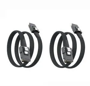 I JAENFONG nternal Mini SAS HD Cable SFF-8087 to SFF-8087, Mini SAS Cables, Compatible with Server, Raid Card & PCI Express Controller, 0.8-m(2.62ft), 2 Pack I JAENFONG nternal Mini SAS HD Cable SFF-8087 to SFF-8087, Mini SAS Cables, Compatible with Server, Raid Card & PCI Express Controller, 0.8-m(2.62ft), 2 Pack