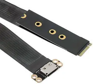 JAENFONG M.2 M-Key 2280 NGFF PCI-E4.0 to Oculink SFF-8612 SFF-8611 Host Cable 15cm for NVME U.2 SSD eGPU JAENFONG M.2 M-Key 2280 NGFF PCI-E4.0 to Oculink SFF-8612 SFF-8611 Host Cable 15cm for NVME U.2 SSD eGPU