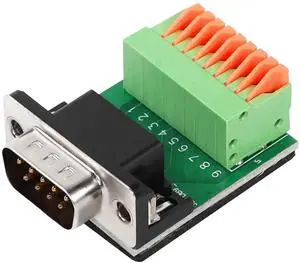 JAENFONG DB9 Male Solderless Breakout Board Connector RS232 D-SUB Serial to 9 Pin Port Terminal Solderless Adapter for Serial Communication Interface Devices (Male) JAENFONG DB9 Male Solderless Breakout Board Connector RS232 D-SUB Serial to 9 Pin Port Terminal Solderless Adapter for Serial Communication Interface Devices (Male)