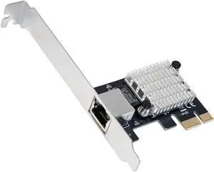 JAENFONG 2.5 Gigabit Ethernet PCI Express PCI-E Network Interface Card 10/100/1000/25000 Mbps RJ45 LAN Intel I225 Chipset, Black (SY-PEX24076) JAENFONG 2.5 Gigabit Ethernet PCI Express PCI-E Network Interface Card 10/100/1000/25000 Mbps RJ45 LAN Intel I225 Chipset, Black (SY-PEX24076)