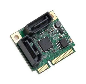 JAENFONG Mini PCIe to SATA III 2 Ports Raid Adapter Card ASMedia 1061R for Ipfs Mining and Adding SATA 3.0 Devices JAENFONG Mini PCIe to SATA III 2 Ports Raid Adapter Card ASMedia 1061R for Ipfs Mining and Adding SATA 3.0 Devices