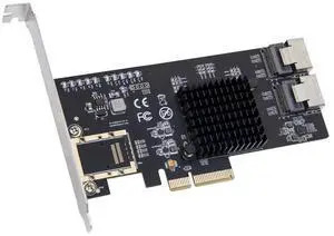 JAENFONG 8 Port SATA III Non-RAID PCI-e x4 Expansion Card Supports FreeNAS and ZFS RAID - Includes Mini SAS to SATA Breack Out Cables (SI-PEX40137) JAENFONG 8 Port SATA III Non-RAID PCI-e x4 Expansion Card Supports FreeNAS and ZFS RAID - Includes Mini SAS to SATA Breack Out Cables (SI-PEX40137)