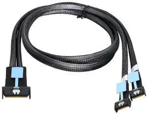 JAENFONG PCI-E 5.0 MCIO STR PCI-E Mini Cool Edge IO 8i 74Pin Male to Dual MCIO 38Pin Male High Speed Extender Data Cable 50cm JAENFONG PCI-E 5.0 MCIO STR PCI-E Mini Cool Edge IO 8i 74Pin Male to Dual MCIO 38Pin Male High Speed Extender Data Cable 50cm