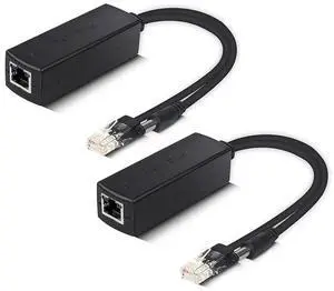 JAENFONG Active PoE Splitter - Power Over Ethernet Adapter, 48V to 12V, IEEE 802.3af Compliant, 10/100Mbps for Surveillance Camera, WAP and VoIP Phone, up to 100m, 2 Pack