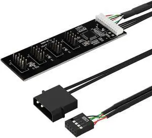 JAENFONG 9 Pin USB 2.0 to 4X 9 Pin Extension Splitter, USB 2.0 Header Splitter, Internal USB Hub USB 2.0 Splitter JAENFONG 9 Pin USB 2.0 to 4X 9 Pin Extension Splitter, USB 2.0 Header Splitter, Internal USB Hub USB 2.0 Splitter