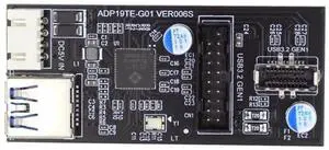JAENFONG Dual Ports USB 3.0 19/20Pin & Type-E Female Header Splitter to Single 19/20Pin Motherboard Connector PCBA Adapter HUB 5Gbps JAENFONG Dual Ports USB 3.0 19/20Pin & Type-E Female Header Splitter to Single 19/20Pin Motherboard Connector PCBA Adapter HUB 5Gbps