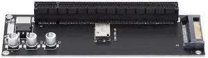 JAENFONG Oculink SFF-8612 SFF-8611 to PCIE PCI-Express 16x 4X Adapter with SATA Power Port for Mainboard Graphics Card JAENFONG Oculink SFF-8612 SFF-8611 to PCIE PCI-Express 16x 4X Adapter with SATA Power Port for Mainboard Graphics Card