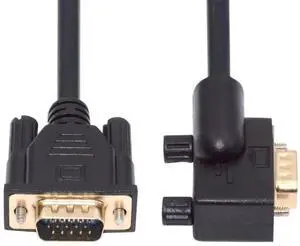 JAENFONG 90 Degree VGA RGB Cable Left Angled Male to Straight Male Extension Cord 3COAX+6C for Computer Monitor Projector 1m/3.3ft JAENFONG 90 Degree VGA RGB Cable Left Angled Male to Straight Male Extension Cord 3COAX+6C for Computer Monitor Projector 1m/3.3ft