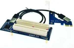 JAENFONG PCI-E Express X1 to Dual PCI Riser Extender Card with Low Profile Bracket JAENFONG PCI-E Express X1 to Dual PCI Riser Extender Card with Low Profile Bracket