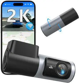 AntZhengtu 2K 1440P QHD Dash Cam for Cars, Front Car Camera with Wi-Fi, APP Control, Night Vision, G-Sensor, Loop Recording, Support 24 Hours Parking Mode, Support 256GB Max