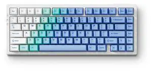 MCHOSE G75 PRO 75% Wireless Mechanical Keyboard, TKL Keyboards Tri-Mode BT5.0/2.4GHz/USB-C, Hot Swap Custom Creamy Keyboards Linear Switch, Double Shot PBT Keycaps RGB LED Backlit, White&Blue