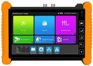 EVERSECU Multifunction 7" IPS Touch Screen CCTV Tester & Monitor with 48V PoE, 8K/4K/HD/IP Camera Testing, Cable Tracing, WiFi Analyzer, 7.4V Battery for Fiber, Cabling & CCTV Monitoring
