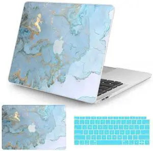 Watbro Compatible with MacBook Pro 13 inch Case 2020 2019 2018 2017 2016 Release M1 A2338/A2289/A2251/A2159/A1989/A1706/A1708 Laptop Hard Shell Case & Keyboard Cover,Colorful Marble