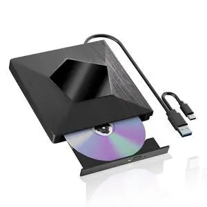 External Blu Ray Drive, External Bluray Burner with USB 3.0 & Type-C, External Bluray CD DVD Reader, Bluray Writer for PC, USB External Blu-ray Drives for Windows XP/7/8/10/11 MacOS
