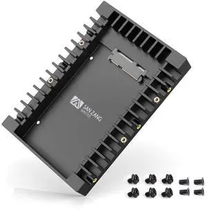 SAN ZANG MASTER 2.5 to 3.5 Hard Drive Adapter, SSD Mounting Bracket Caddy for 7 / 9.5 / 12.5mm 2.5 Inches HDD With SATA III Interface