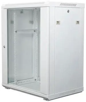 NavePoint 12U Network Cabinet with Glass Door  12U Wall Mount Server Cabinet White 19 Rack for IT Equipment, AV Devices, Networking Equipment 17 Deep Server Rack Enclosure