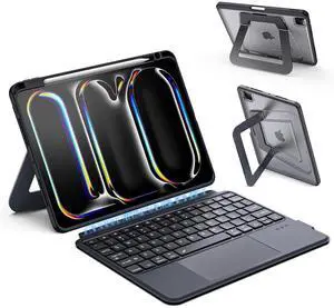 VOWUBO Detachable Magic Keyboard Case for iPad Air 11 inch M3 / M2 (2024) / iPad Air 5th / 4th Gen, iPad Pro 11 inch (1st /2nd /3rd /4th) Keyboard Case with Multi-Touch TrackpadMulti-Angle Kickstand