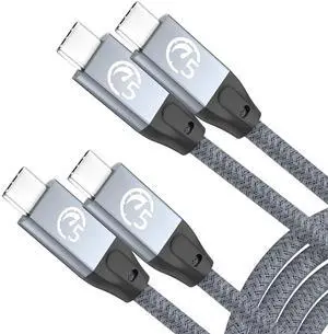 UseBean USB C to USB C Cable 100W 20FT 2Pack, Long USBC Monitor Display Cable 4K Video, Type-C Charger Fast Charging Cord for Xreal MacBook Pro, iPad, iPhone 16 Pro, Galaxy S25, Dell, LG