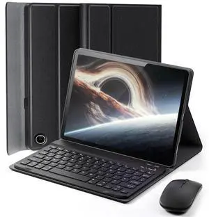 TUNKARMOR Case Keyboard for Amazon Fire Max 11 (2023, 13th Gen) - Mouse and Magnetically Keyboard, Slim Case with S Pen Holder, Auto Sleep/Wake, Black