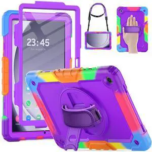 HXCASEAC Case for Samsung Galaxy Tab A9+ Plus 11 Inch Kids, Protective with Screen Protector/Hand Strap/Pen Holder, Sturdy Shockproof for Samsung A9 Plus Tablet Case SM-X210 SM-X216 SM-X218 - Purple