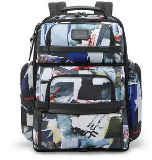 TUMI - Alpha Brief Pack - Men's Laptop Backpack with Padded Adjustable Straps - Fit up to 15" Screen - 17.0" X 12.0" X 8.0" - Wheatpaste Print